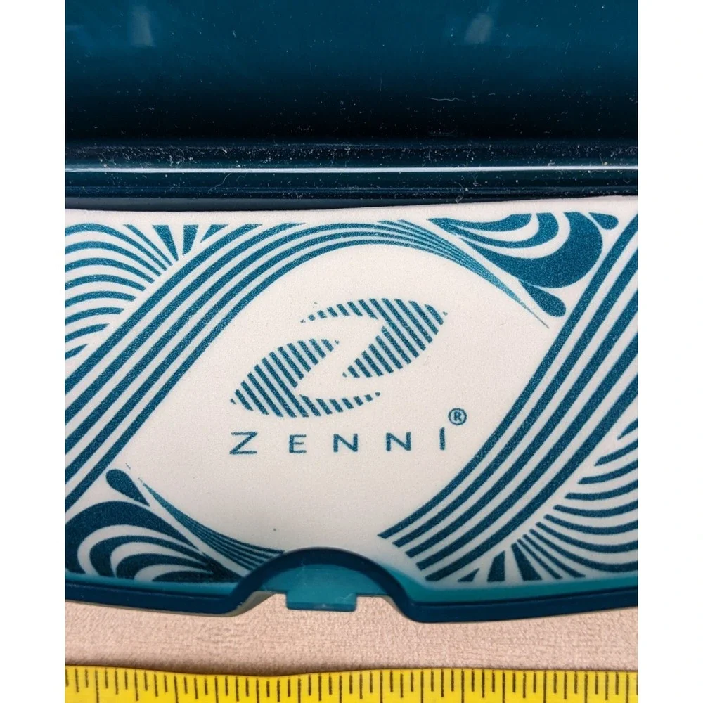 Zenni Optical Eyewear Eyeglasses Hard Plastic Case Teal Green‎